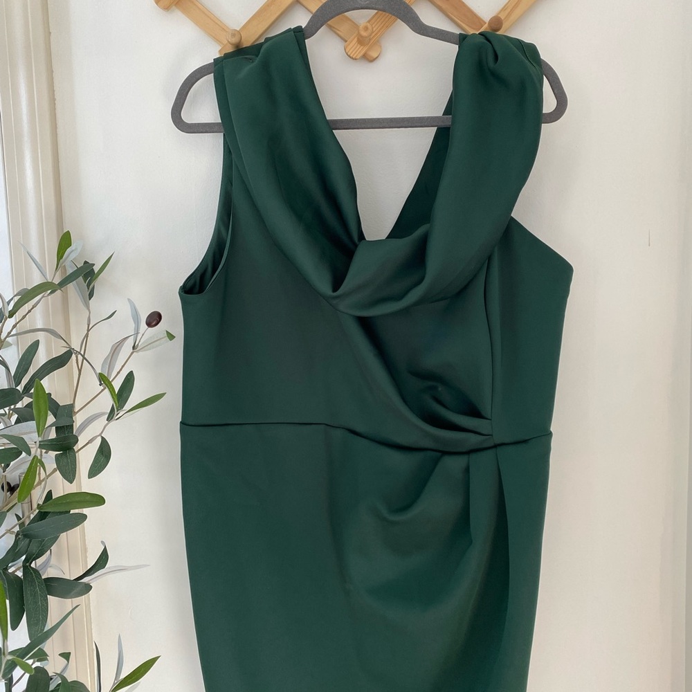 ASOS off shoulder emerald dress